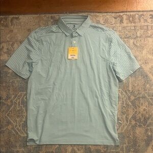 Duck Head Men's Polo Shirt - Light Blue Stripes